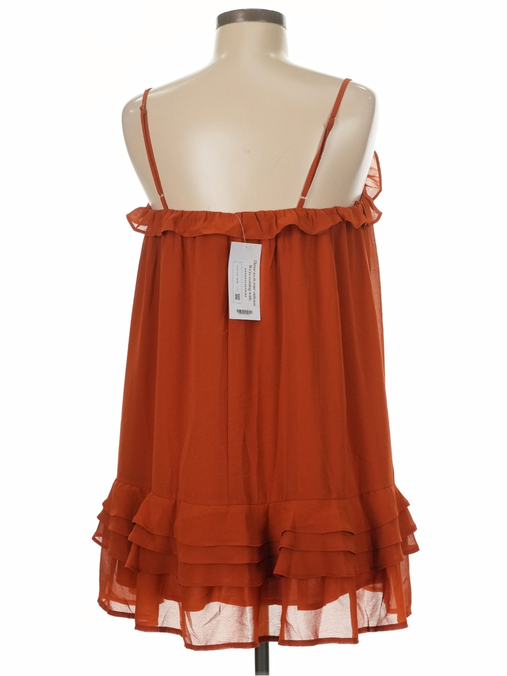 12th Tribe Golden Hour Rust Mini Dress - Size M - Picture 9 of 12